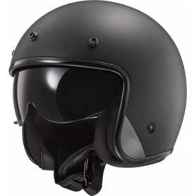 Casco jet OF601 LS2 BOB SOLID negro opaco | MotoGM