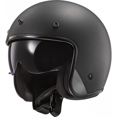 Casco jet OF601 LS2 BOB SOLID negro opaco | MotoGM