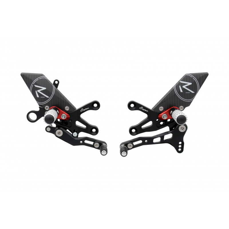 Pedane regolabili Lightech R Version Aprilia RSV4 09-17, Tuono V4 11-17
