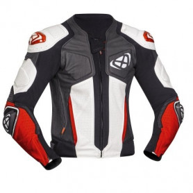 Chaqueta in pelle IXON VENDETTA JKT EVO negro rojo | MotoGM