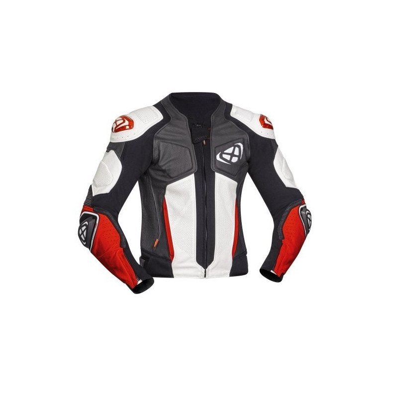 Chaqueta in pelle IXON VENDETTA JKT EVO negro rojo