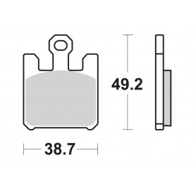 Pastiglie freno sinterizzate SBS 788RS per Kawasaki ZX10R 04-07, ZX6R/RR 03-06, Suzuki GSXR 1000 03-04