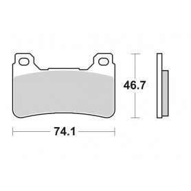 Pastillas de freno SBS DUal Carbon 809DC Honda CB100R, CBR1000RR 06-16, CBR600RR 05-16, Crossrunner 15-16