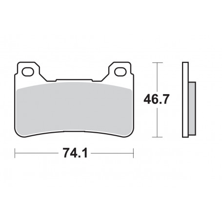 Bremsbeläge SBS DUal Carbon 809DC Honda CB100R, CBR1000RR 06-16, CBR600RR 05-16, Crossrunner 15-16