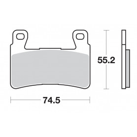 Pastillas de freno SBS Dual Carbon 734DC Honda CB1100 14-16, CBR600F-FS 99-06, CBR600RR 03-04, CBR900RR 98-01, VRT SP1/SP2