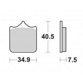 SBS brake pads Dual Carbon 762DC Aprilia, Benelli, Ducati, KTM, MV Agusta