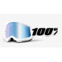 Maschera cross enduro MX 100% Strata 2 Everest lente specchio blu