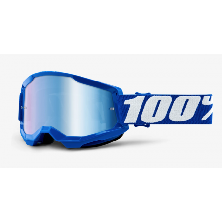 100% MX GOGGLES Strata 2 Everest blue mirror lens blue