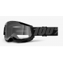 100% MX GOGGLES Strata 2 black mirror lens clear