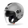 Casque jet AIROH HELIOS COLOR gris brillant