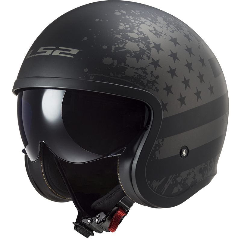 Casco jet LS2 OF599 Spitfire black flag Casco jet LS2 OF599 Spitfire black flag