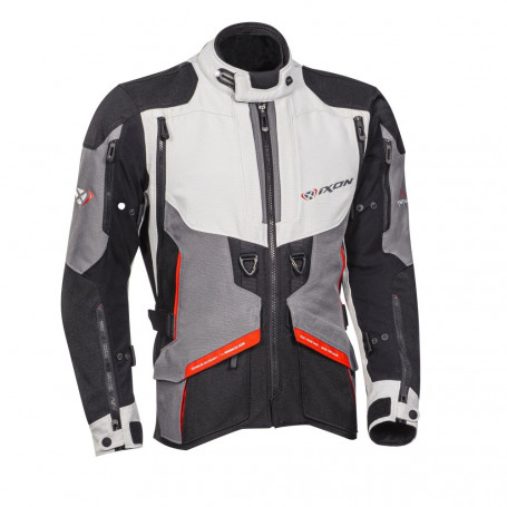 Giacca adventure IXON RAGNAR turismo nero grigio rosso
