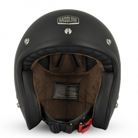 Casco jet custom cafè racer Gasoline S250 negro opaco