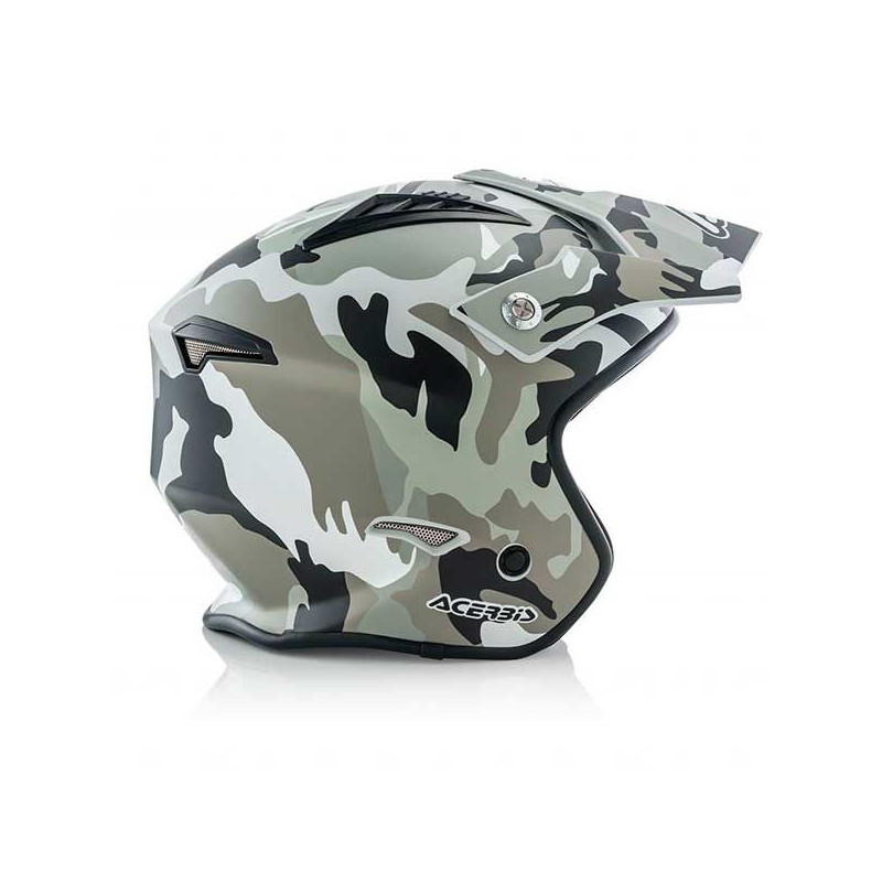 Casque Jet Acerbis Aria Graphic - Gris/Rouge - Taille L - Homologué ECE 22-06