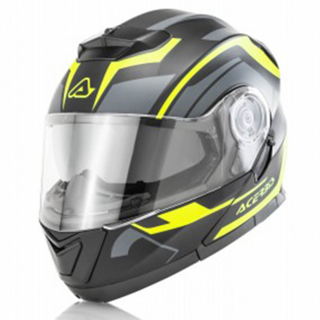 Flip up helmet Acerbis Serel matt black yellow