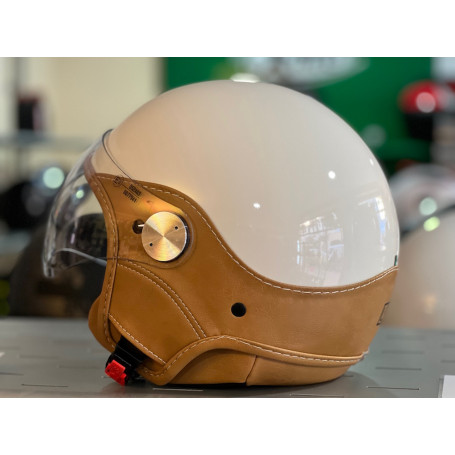 LS Jet Helmet Trendy Vision cream, brown skin