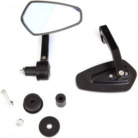 Specchietti retrovisori terminali manubrio alluminio no omologati diam 17mm