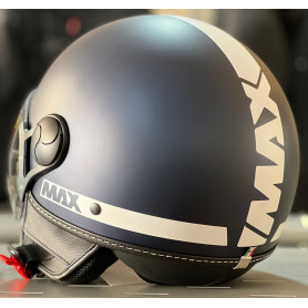 max power Jet helmet blue night mat decal white