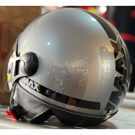 max power Jet helmet technical glossy grey nardo