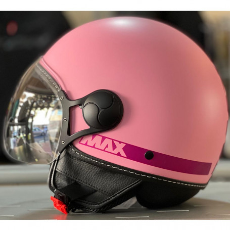 Casque jet max power rose mat