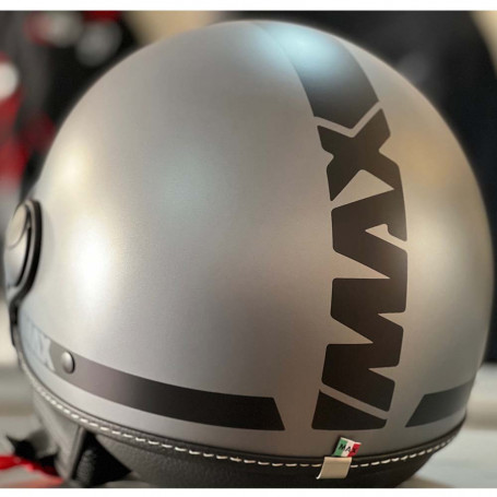 Casque jet max power mat gris