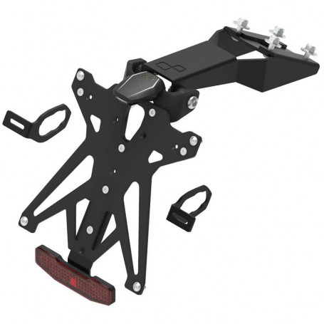 Portatarga moto per Kawasaki Z650 Lightech KTARKA122 con luce targa e catadiottro