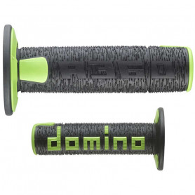 Puño(s) domino off road A360 120mm negro verde | MotoGM