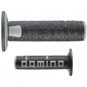 Puño(s) domino off road A360 120mm negro gris | MotoGM