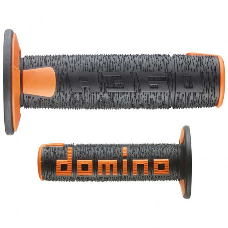 Griff(e) domino off road A360 120mm schwarz arancio | MotoGM