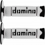 Manopole domino enduro cross DSH 120mm bianco nero
