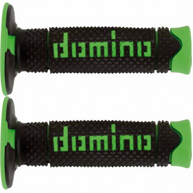 Puño(s) domino enduro cross DSH 120mm negro verde | MotoGM