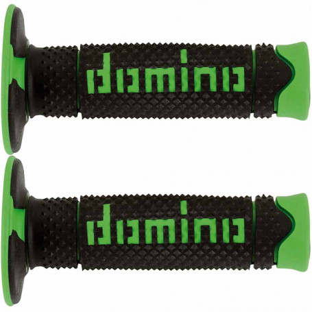 poignées domino enduro cross DSH 120mm noire vert