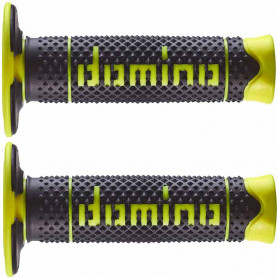Puño(s) domino enduro cross DSH 120mm negro amarillo | MotoGM