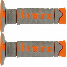Puño(s) domino enduro cross DSH 120mm gris arancio | MotoGM