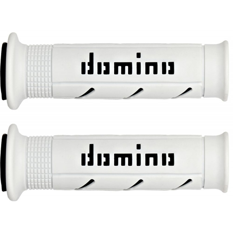 Puño(s) domino A250 scooter moto forate blanco negro 120-125mm