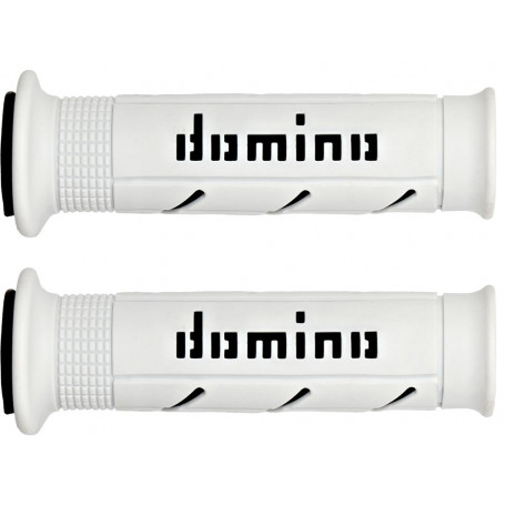 domino grips open A250 scooter motorbike white black 120-125mm