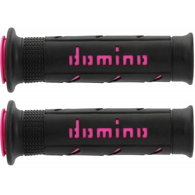 Puño(s) domino A250 scooter moto forate negro fucsia 120-125mm Puño(s) domino A250 scooter moto forate negro fucsia 120-125mm