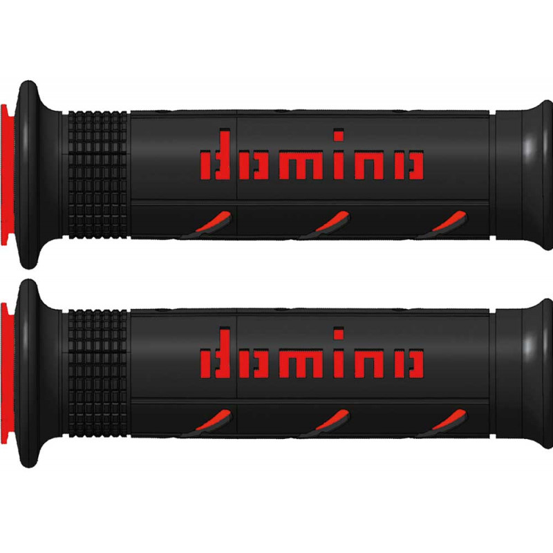 Griff(e) domino A250 scooter Motorrad forate schwarze rosse 120-125mm Griff(e) domino A250 scooter Motorrad forate schwarze rosse 120-125mm