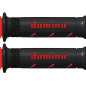 grips domino open A250 scooter motorbike black red 120-125mm grips domino open A250 scooter motorbike black red 120-125mm