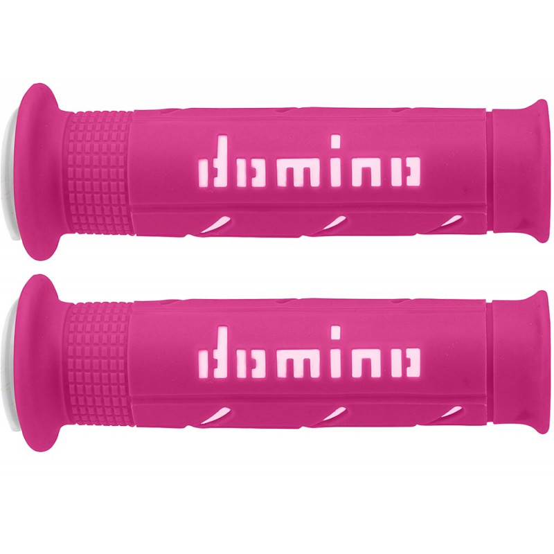 Griff(e) domino A250 scooter Motorrad forate rosa bianche 120-125mm