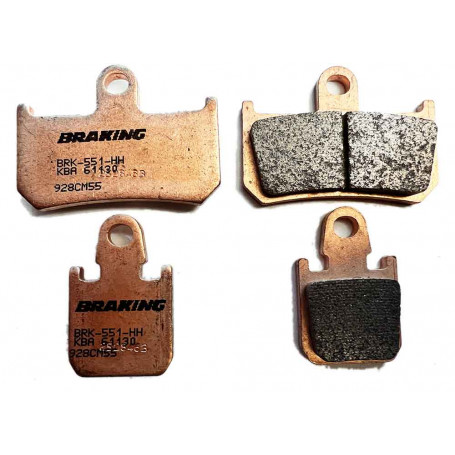 Braking BRAKE PADS BRAKING SINTERED 928CM55 for Yamaha R1 2007-2014, MT01,VMAX 1700 2 COUPLES FOR 2 DISKS