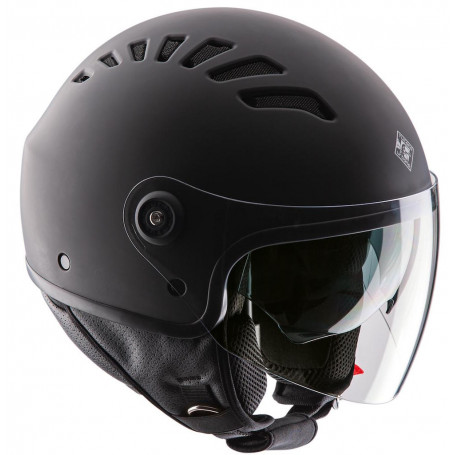 Casco jet Tucano Urbano El top negro carbone opaco