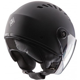 Casco jet Tucano Urbano El top negro carbone opaco | MotoGM