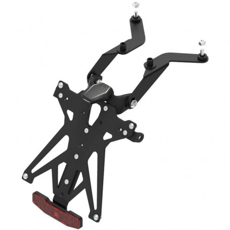 Lightech adjustable license plate brackets with retroreflector and rear light for Kawasaki Z 750 07-12, Z 1000 10-