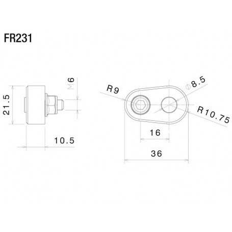 ADAPTATEURS CLIGNOTANTS Ducati Scrambler, Triumph Street Twin  Rizoma FR231B