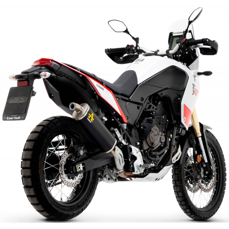 Terminal de escape Arrow indy race aluminio dark Yamaha Tenere 700 2019-2022 fondello inox Terminal de escape Arrow indy race aluminio dark Yamaha Tenere 700 2019-2022 fondello inox