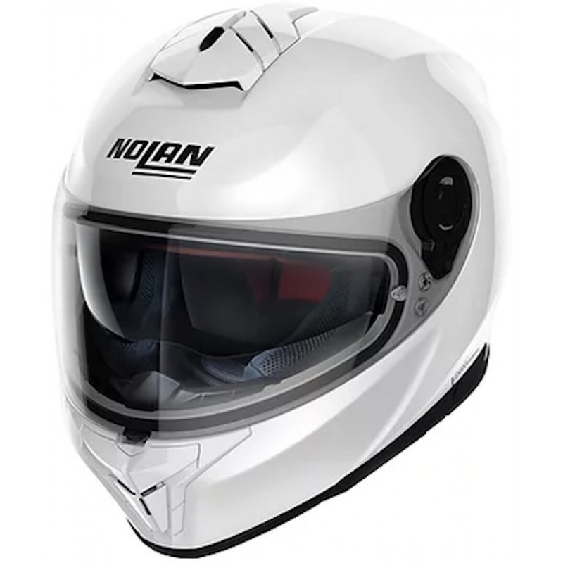 Nolan N808 full face helmet CLASSIC N COM pure glossy white
