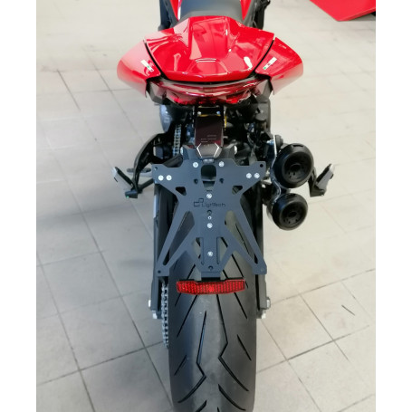 Support de plaque Lightech KTARDU115 pour Ducati Monster 937 2021 AVEC ÉCLAIRAGE LED ET CATADIOPTRE
