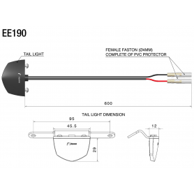 Kit Eclairage de plaque Rizoma EE190B