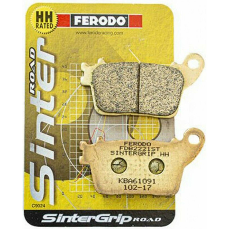 Plaquette de frein arriere Ferodo frittée FDB2221ST Hornet 600-CBR600RR-ZX10R-GSXR750-R1 Plaquette de frein arriere Ferodo frittée FDB2221ST Hornet 600-CBR600RR-ZX10R-GSXR750-R1